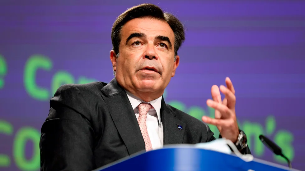 EU-kommissionären Margaritis Schinas. Arkivfoto.