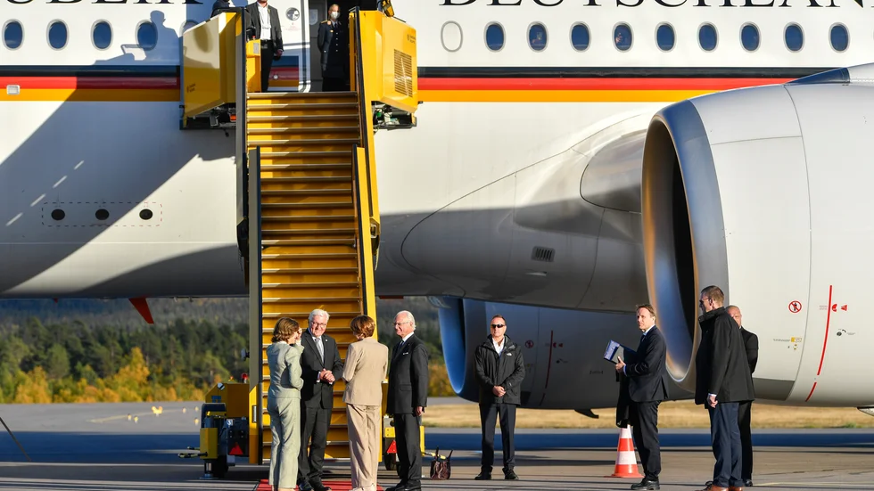 Tysklands förbundspresident Frank-Walter Steinmeier och Elke Büdenbender, kung Carl Gustaf och drottning Silvia besökte torsdagen den nionde september Kiruna.