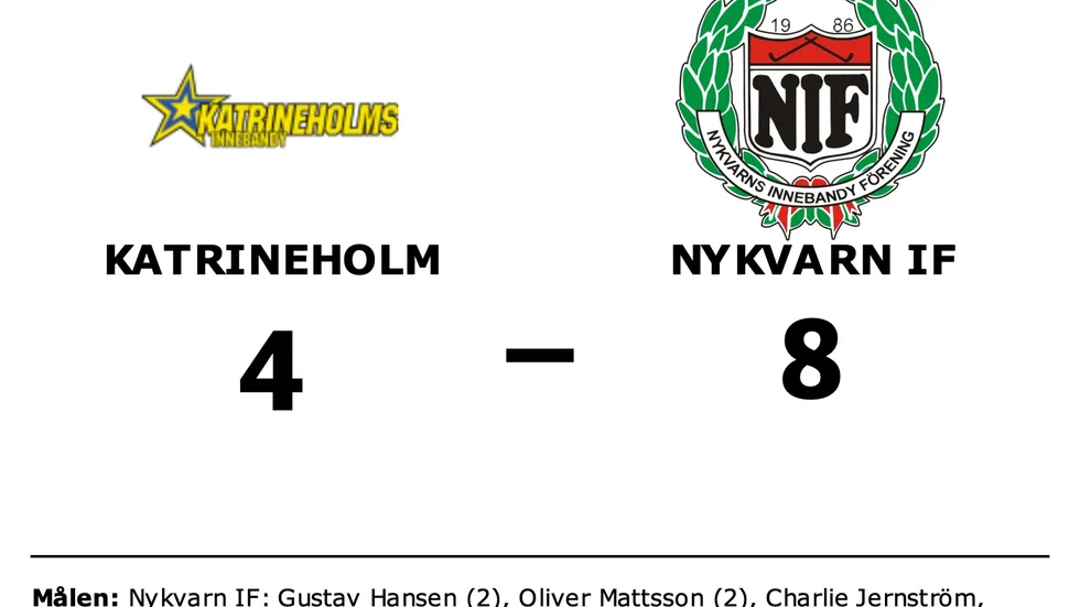 Katrineholms IBF Herrr förlorade mot Nykvarns IF