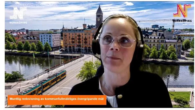 Anna Selander medverkade på fullmäktiges möte på måndagskvällen.