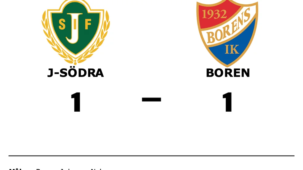 Jönköpings Södra IF spelade lika mot Borens IK