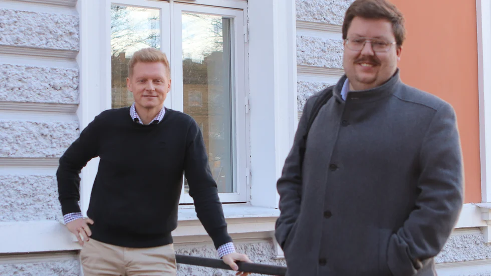 KVBS ordförande Fredrik Ydewall och kommunikationsansvarige Martin Gustafsson hade hoppats på att klubbens engagemang utanför isen skulle belönas lite högre i det nya bidragssystemet.