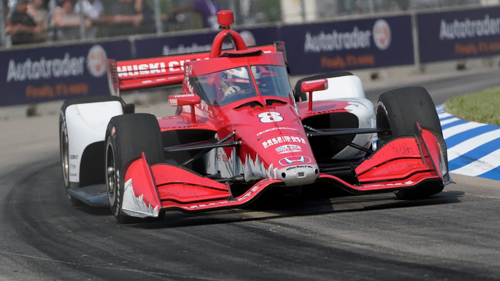 Marcus Ericsson, här i Detroit tidigare i år, vann Nashvilles Indycar-lopp.