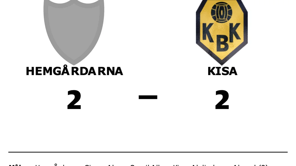 Hemgårdarna spelade lika mot Kisa