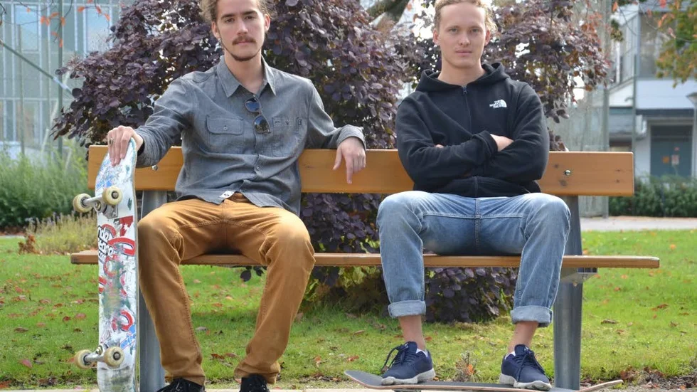 SKATEBOARD. Aram Moschiri och Arvid Nilsson är initiativtagare till den nya skateparken som ska vara på plats inom några veckor.