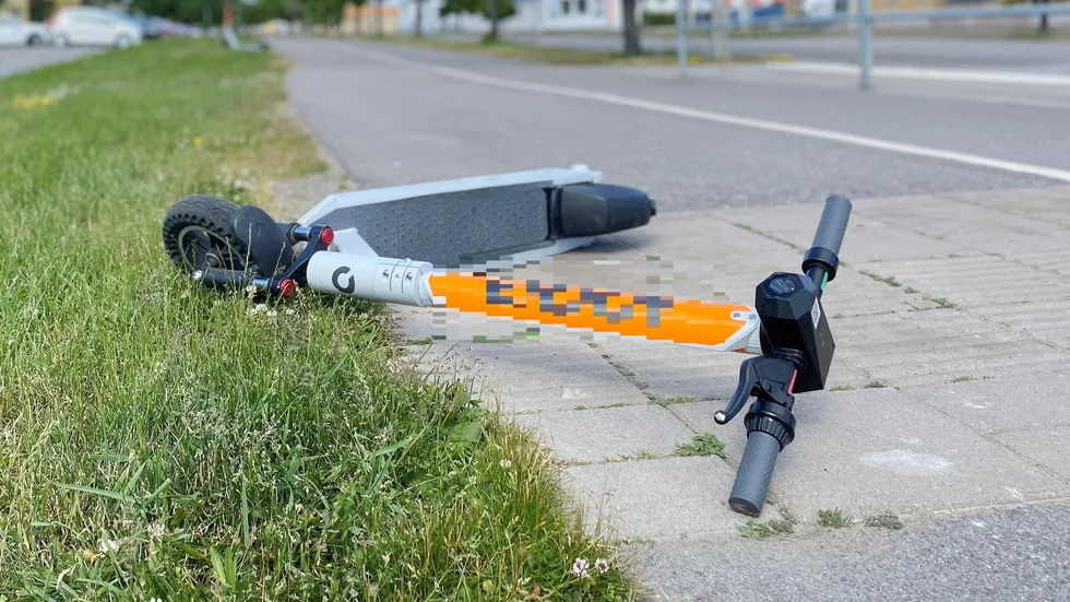 En man i 40-årsåldern är misstänkt för att ha kört på en stulen elsparkcykel. Bilden är tagen vid ett annat tillfälle.