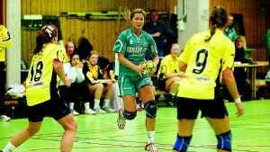 NKIK:s nyblivna landslagstjej Jennifer Kasman visade klass med tolv mål hemma mot serieledande Kärra.FOTO: MIKAEL STRAND