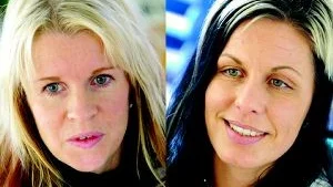 Grönt viktigt. Åsa Hansson och Johanna Jonasson som jobbar som dietister på Västerviks sjukhus påminner om att man inte ska glömma bort grönsaker på julbordet, man behöver fibrer även på julafton. Foto: Anders Steiner