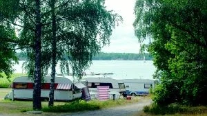 Slutsemestrat. I 31 år har Saabs anställda campat och tältat på Lilla Hallmare, nu är fritidsanläggningen såld.FOTO: Ingmar Petersson