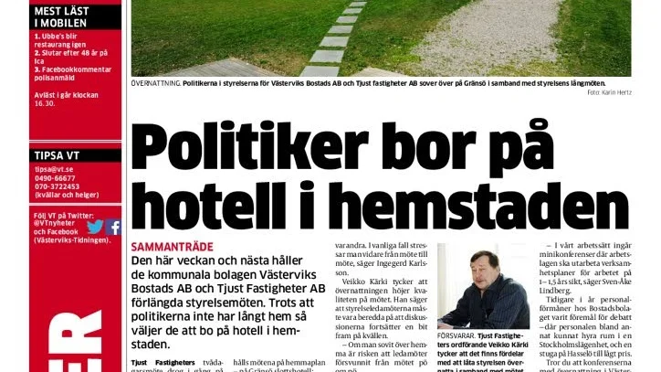 VT onsdagen den 18 november.