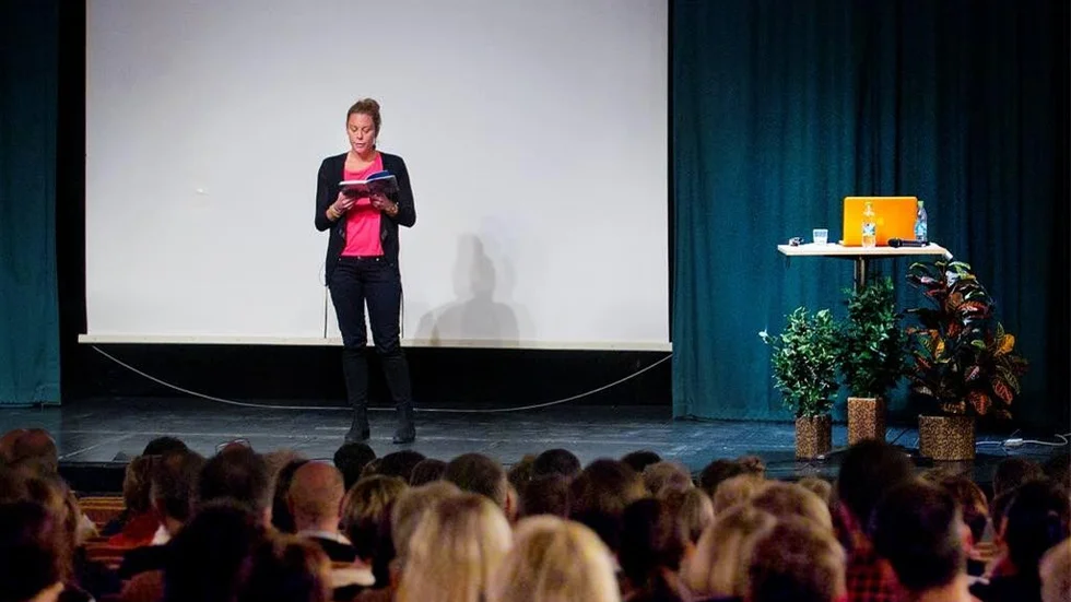 Inför en fullsatt aula berättade Emma Igelström om sin livsresa.