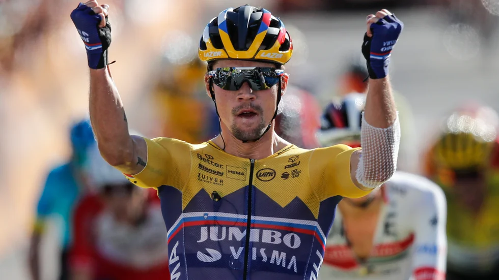 Slovenen Primoz Roglic är ny ledare i Tour de France. Arkivbild.