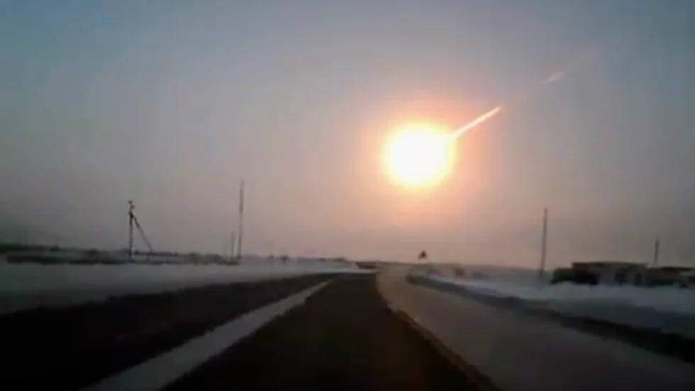 Ett starkt ljussken syntes över Mellansverige. Den här bilden är dock från Kazakstan för några år sedan.