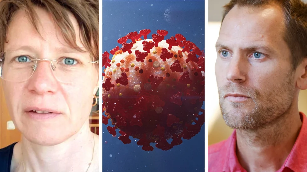 Anna Gillman och Fredrik Settergren ser flera positiva tecken, men betonar att det nu är viktigt att fortsätta följa rekommendationerna om avstånd och provta sig vid minsta symtom.
