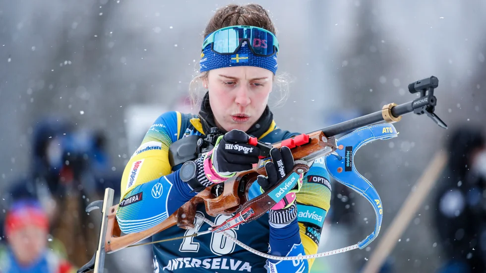 Elvira Öberg vet nu att en låsning i nacken låg bakom det svaga skyttet.