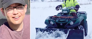 Emil, 16,  plogar skridskospår på Boren - insamling startad