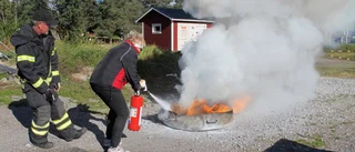 Lärorik dag med brandsläckning i fokus