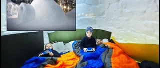 Familjens projekt – en igloo: "Stänger man dörren blir det snart nollgradigt där inne"