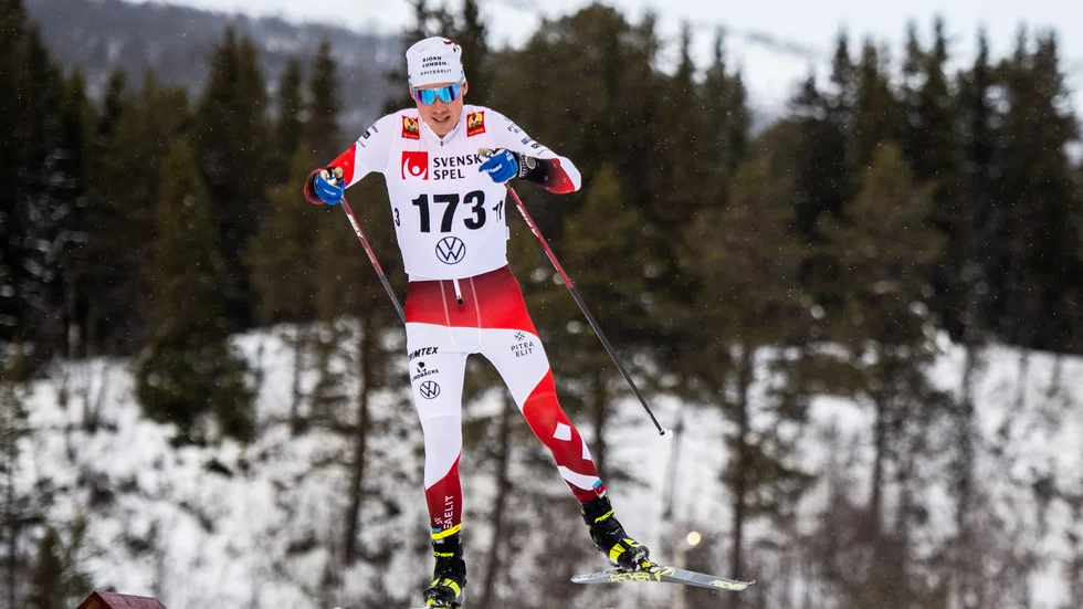 Fredrik Andersson, Piteå Elit, blev femma i fristilsjakten över 15 kilometer i Volkswagen Cup. (Arkivbild)