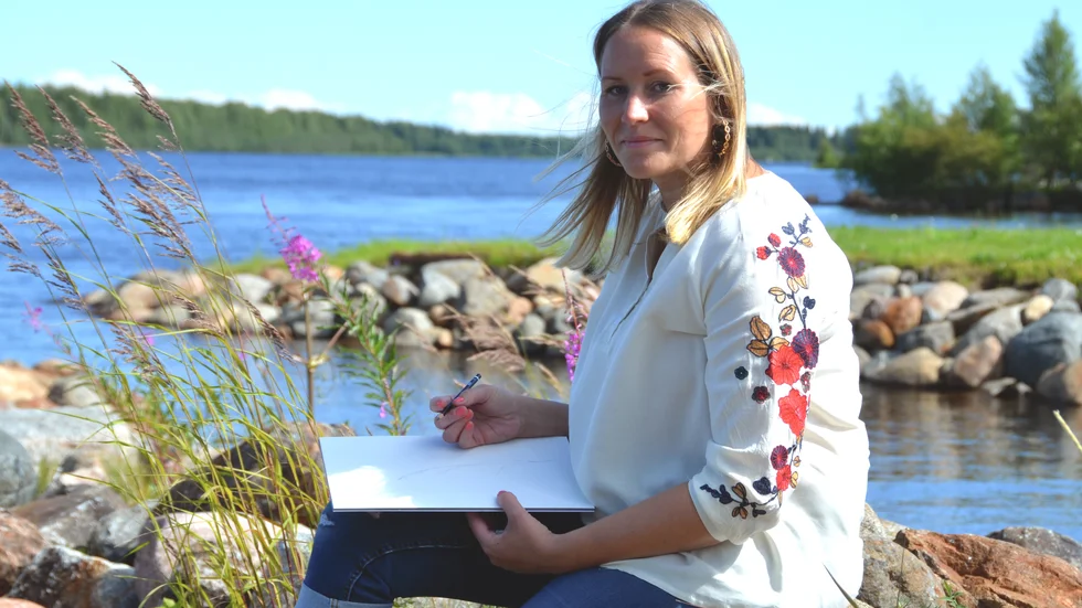 Anna-Paulina Räisänen berättar att naturen är en viktig inspirationskälla.