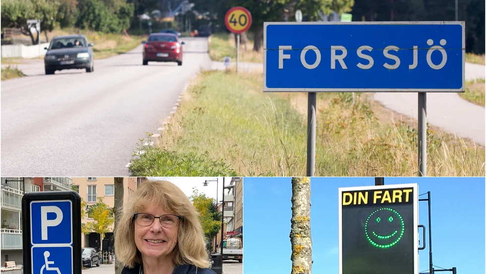 Hastigheten genom Forssjö är ofta för hög. Det menar både boende och även Centerkvinnorna i bygden. Inger Fredriksson (C) vill flytta de lysande skyltarna dit, som i somras syntes inne i Katrineholm.
