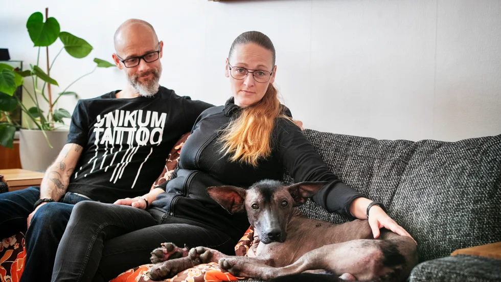Peter De Neergaard och Jessica Loddby letade efter Ove dag som natt.