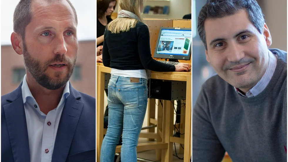 Erik Pelling och Mohammed Mekrami är nöjda med att det ser ut att bli fyra internetpunkter i Uppsala kommun inom den närmaste tiden.