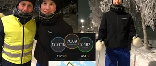 Ville och hans pappa gick 100 000 steg på en dag