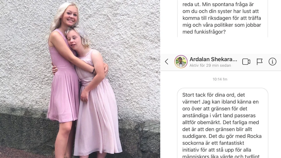 Nathea Anemyr är engagerad i frågor som rör alla människors lika värde och personer med funktionsnedsättning. Nu har hon och storasystern Noelle blivit inbjudna att träffa riksdagspolitiker.