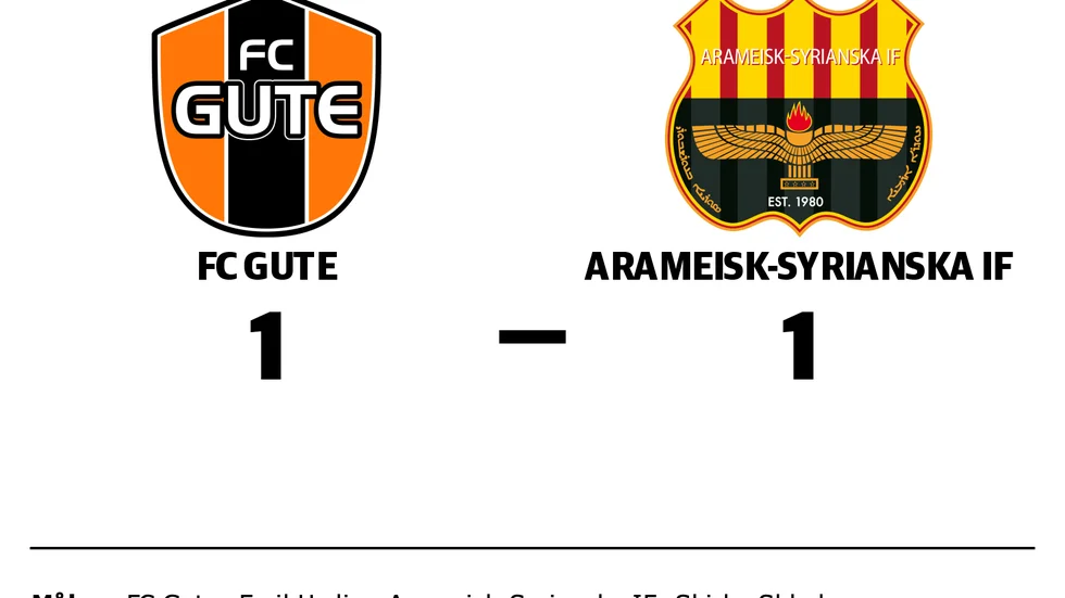 FC Gute spelade lika mot Arameisk-Syrianska IF