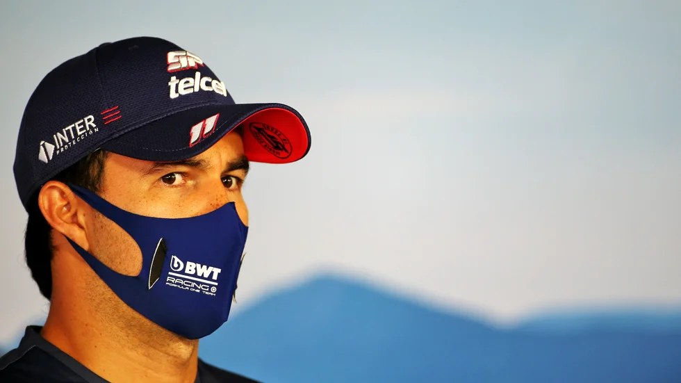 F1-föraren Sergio Perez under Ungerns GP i mitten av juli. Arkivbild.