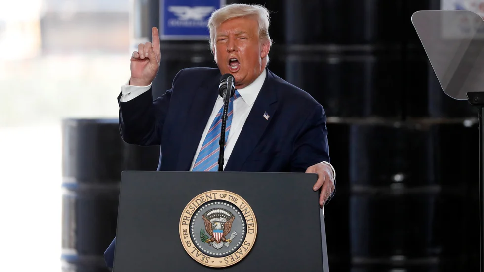 USA:s president Donald Trump tycks föreslå att presidentvalet ska skjutas upp. Arkivbild.
