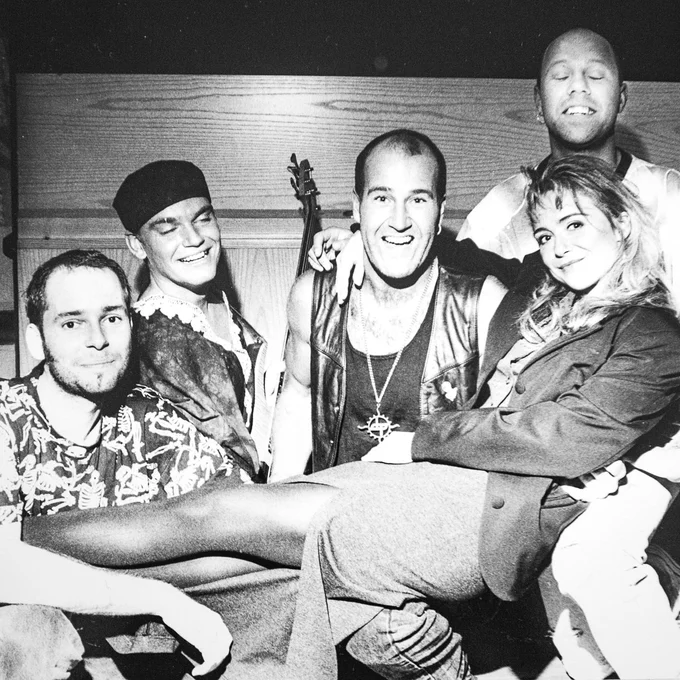 Gaston, en gång i tiden. Roger Gustafsson, Stefan Olsson, Micke och Johan Lyander. Annika Jankell tillhörde dock inte denna partyorkester.