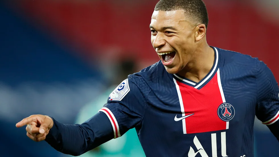 Kylian Mbappe blev tvåmålsskytt på fredagskvällen. Arkivbild.