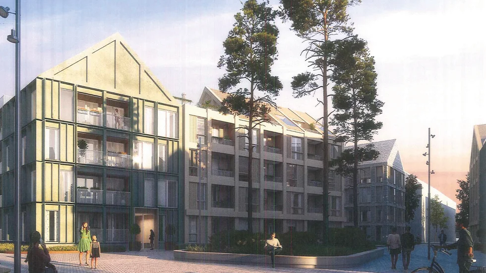 Så här kan hyresrätterna i kvarteren Filten och Bivacken i Kronandalens centrum komma att se ut. Husen kommer att byggas av Boet bostad, som föreslås få markanvisning för två kvarter.