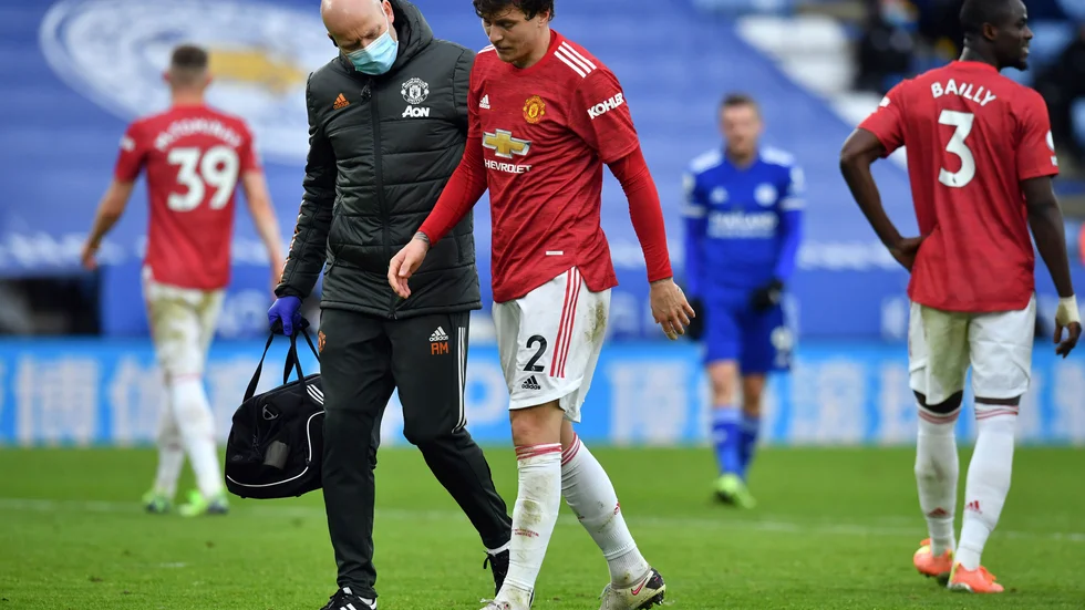 Lindelöf fick lämna lördagens match skadad. Arkivbild.