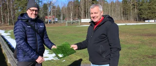 Bygget av nya konstgräsplanen är igång