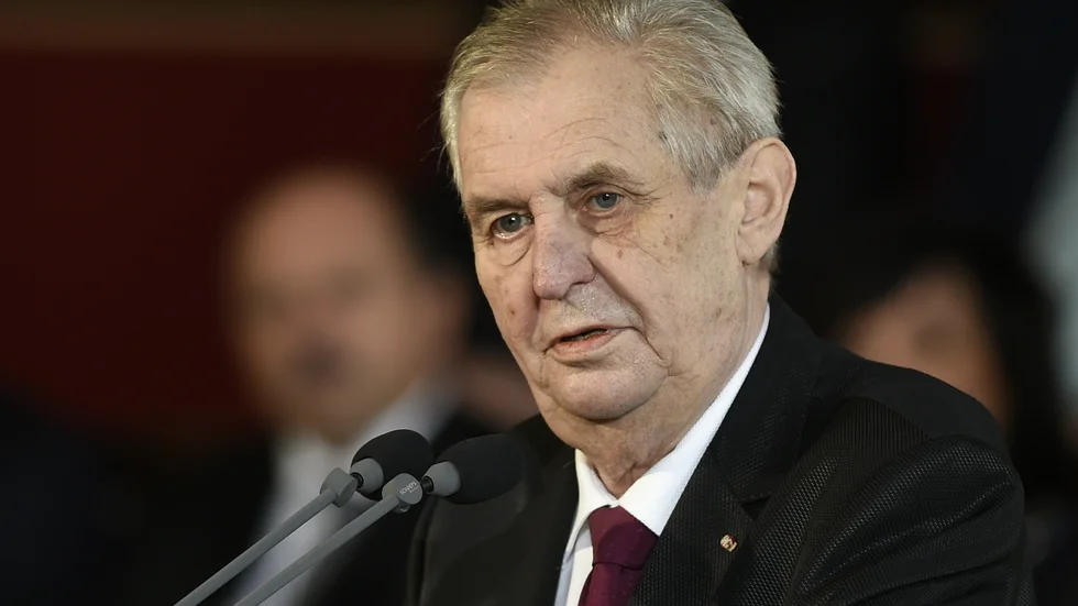 Tjeckiens president Milos Zeman. Arkivbild.