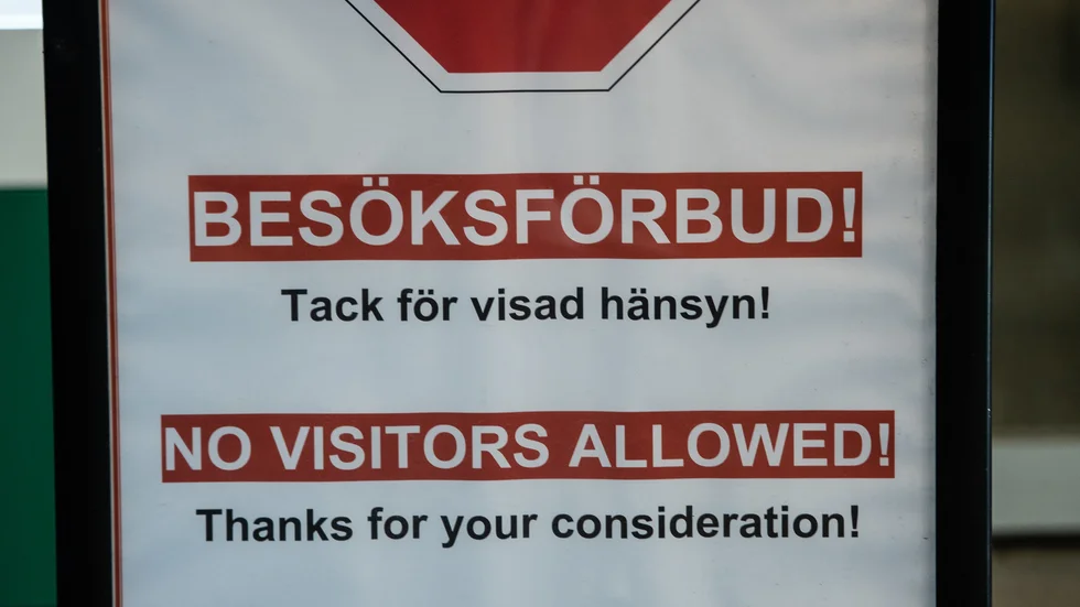 Det besöksförbud som Stockholms stad utfärdade på äldreboenden var olagligt. Arkivbild.
