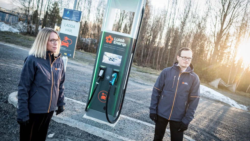 Luleå Energi är en tung aktör i omställningen till elbilar lokalt i Luleå. Magnus Tillqvist och Carina Zolland kan se fram mot spännande utmaningar.