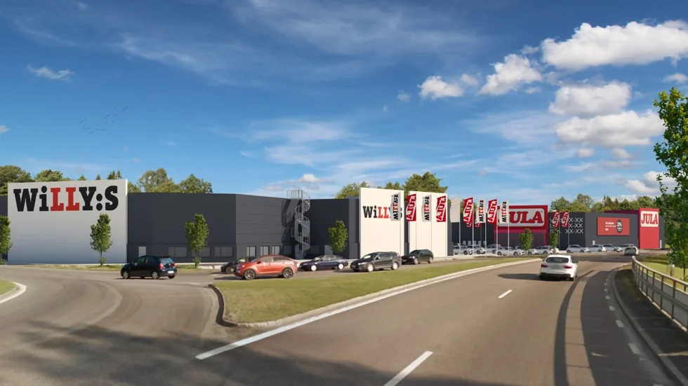 Så har kan det nya handelsområdet på Anderstorp i Skellefteå komma att se ut.