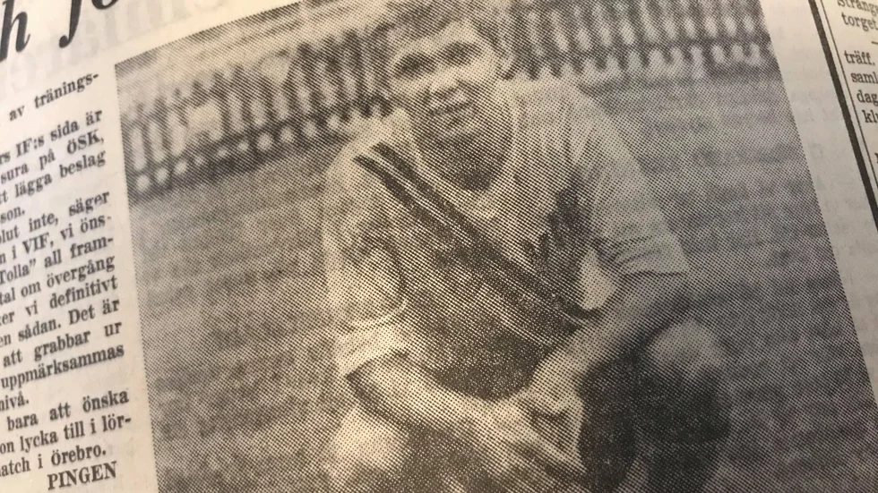 Kuriren för 50 år sedan: Vingåkers Tord Andersson provspelar på lördag för allsvenska Örebro SK.

