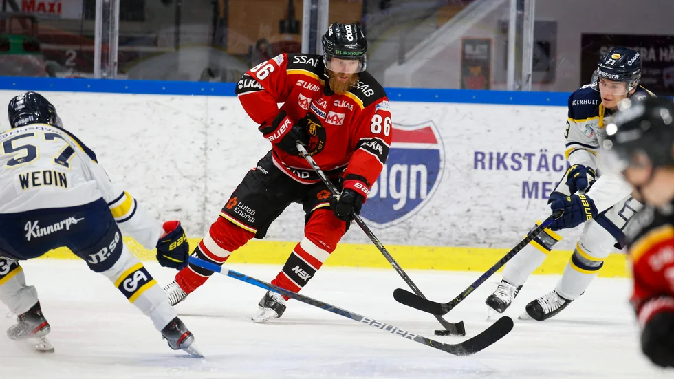 Luleås Linus Klasen gjorde ett av målen i 3–2-segern borta mot Linköping. Arkivbild.