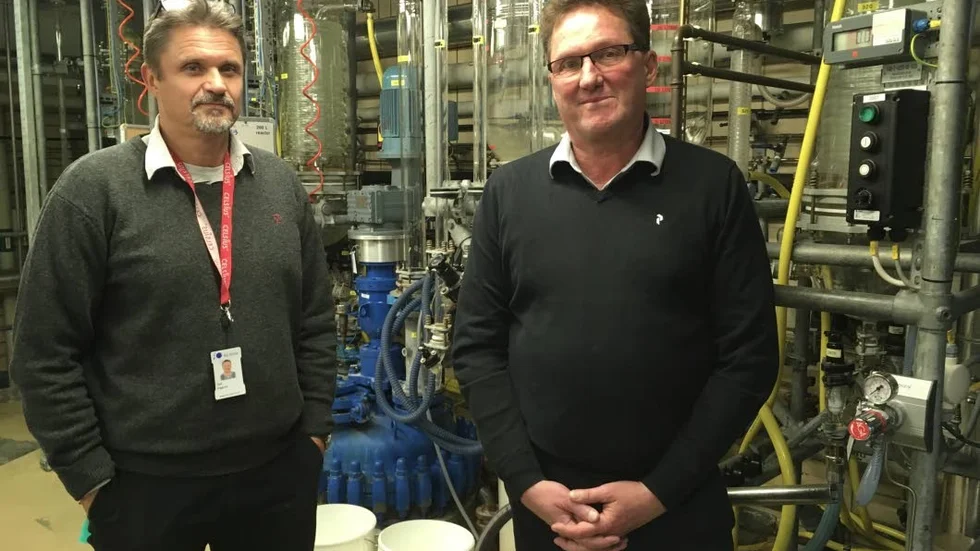 Fullt upp. Bio-Works produktionschef Olof Haglund och VD Mats Johnson är sysselsatta med bolagets börsnotering och globala expansion.