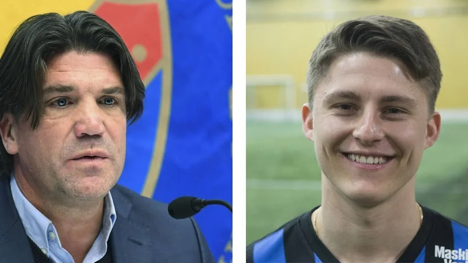 Djurgårdens sportchef och nyförvärvet från Sirius Johan Andersson.