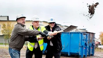Uppsalahem tar första spadtaget i Luthagen.