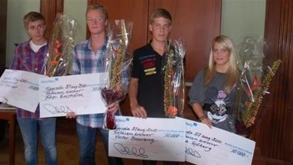 Olof Wallner, Filip Enström, Victor Bouveng och Lina Sjöberg fick stipendier.