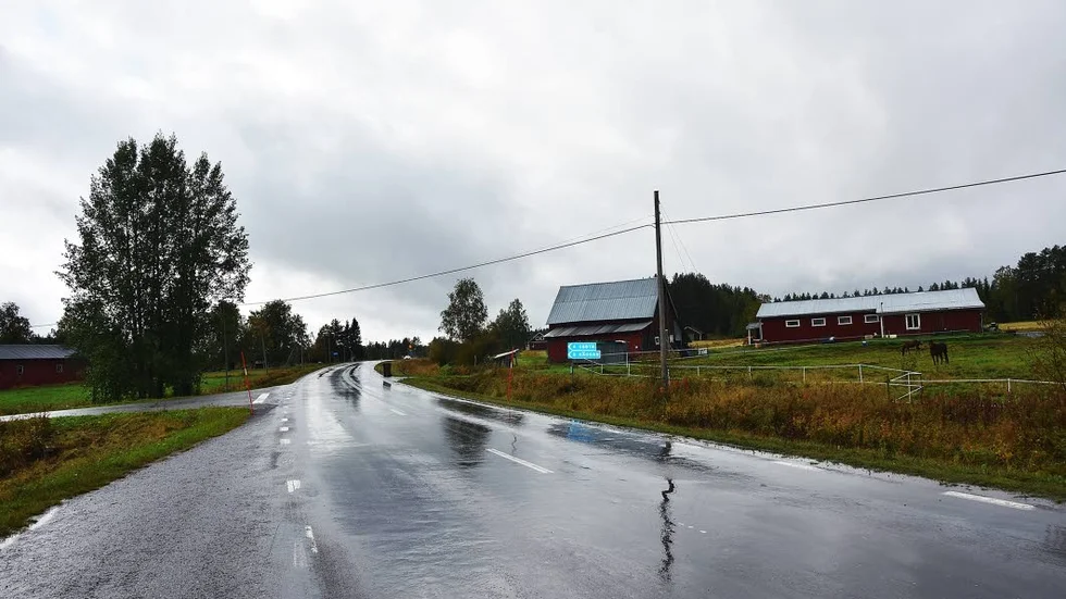 Olyckan hände i den här trevägskorsningen.
