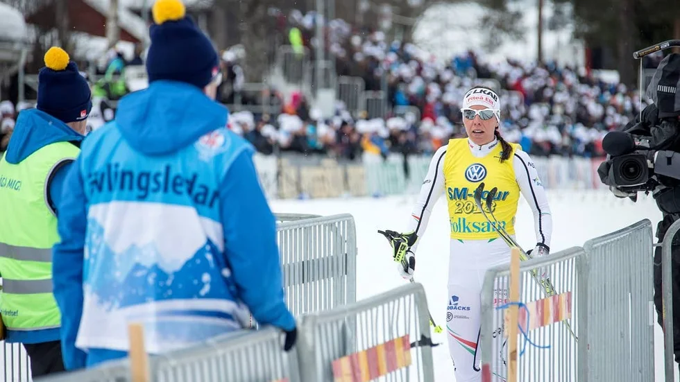 Charlotte Kalla under SM-veckan i Skellefteå 2018.