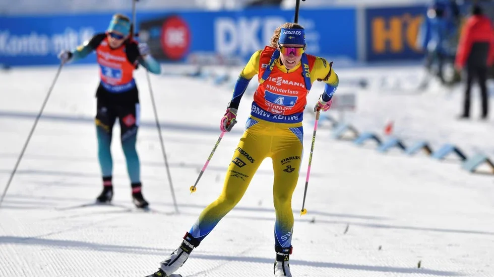 Hanna Öberg tog karriärens första pallplats i sprint i världscupen.